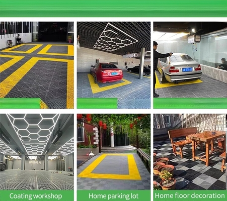 Piastrelle di pavimento di garage rigide interconnesse per auto