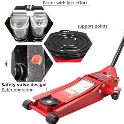 Customisable 3 T Low Profile Hydraulic Floor Jack Steel Color Box OEM Car Jack Supporto
