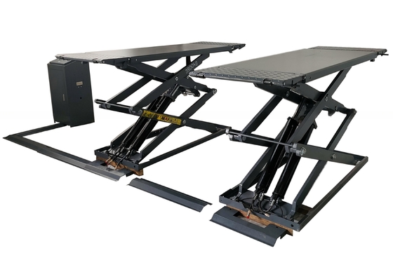 110 mm MIN Altezza 4.0t Capacità Heavy Duty Twin Scissor Car Lifter per manutenzione auto