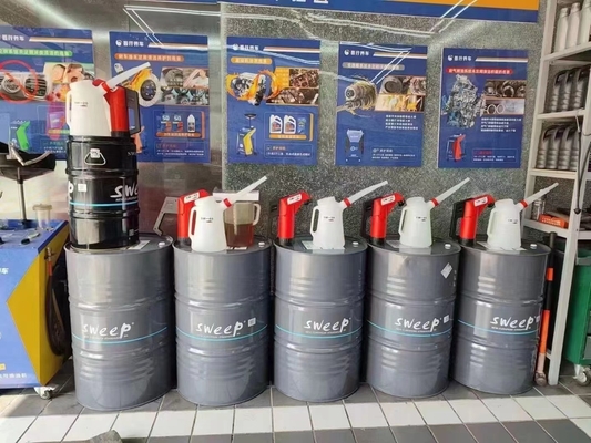 Acciaio 55 Galloni 200L Azionato ad aria Azionato a pressione Pistola tamburo botte Motore Motore Lubrificante Pompa di trasferimento di olio pneumatico con contatore