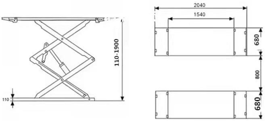 Forniture dirette 4.0t Capacità a tutto volume Mozziere ascensore per auto riparazione manutenzione sollevamento