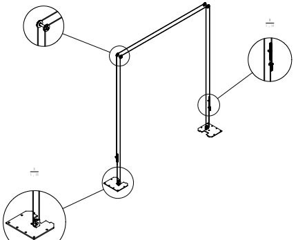 Sollevamento idraulico a doppio cilindro da 4 tonnellate a pavimento aperto 2 post rilascio manuale