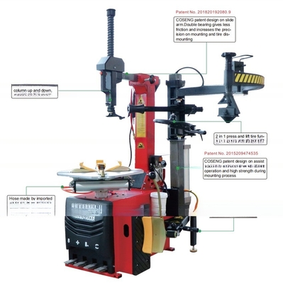 Facile cambio della macchina di montaggio del pneumatico Chiusura interna 12'-24' Chiusura esterna 10&quot;-22