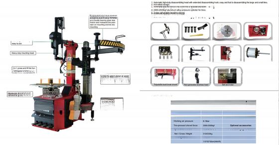 110V-22OV-380V RM Pneumatici per auto Tilt Modello Cambio pneumatici Prezzi della macchina con braccio ausiliario