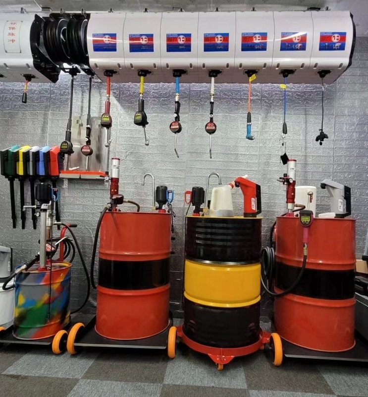 Motore a cilindrata di 600 cc a pressione a pistoni a tamburo Motore lubrificante pompa pneumatica di trasferimento dell'olio con contatore
