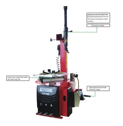 Potenza del motore 750W-1100W Combinazione di cambio pneumatici e bilanciatore di ruote per riparazione pneumatici automobilistici