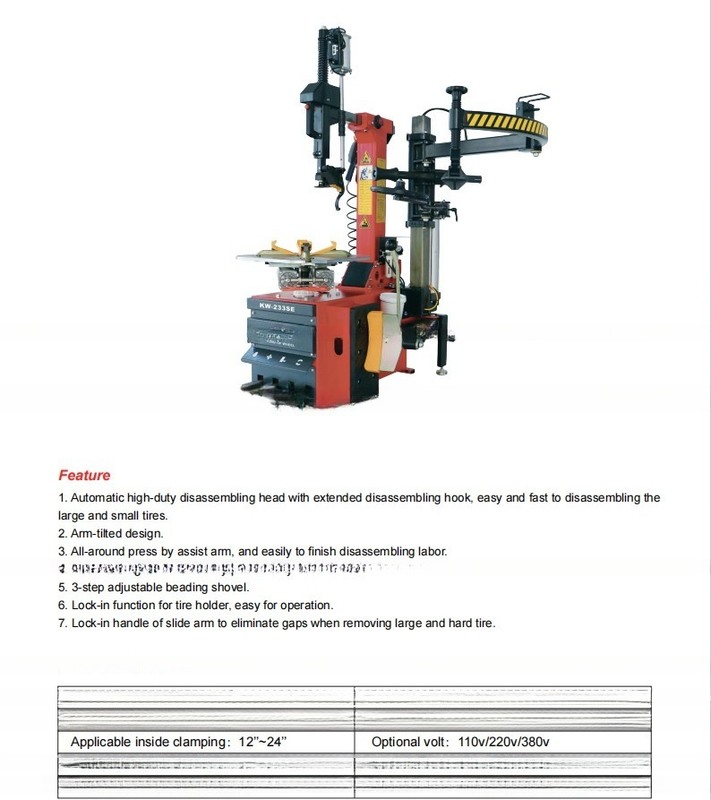 Cambio automatico di pneumatici senza contatto con certificato CE e alimentazione 110V-22OV-380V